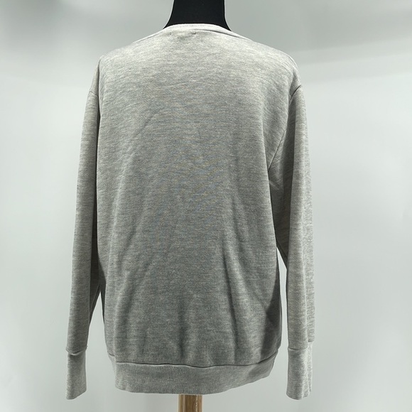 LNA heathered gray pullover crossed over revolve lounge sweatshirt top size M - Picture 7 of 8